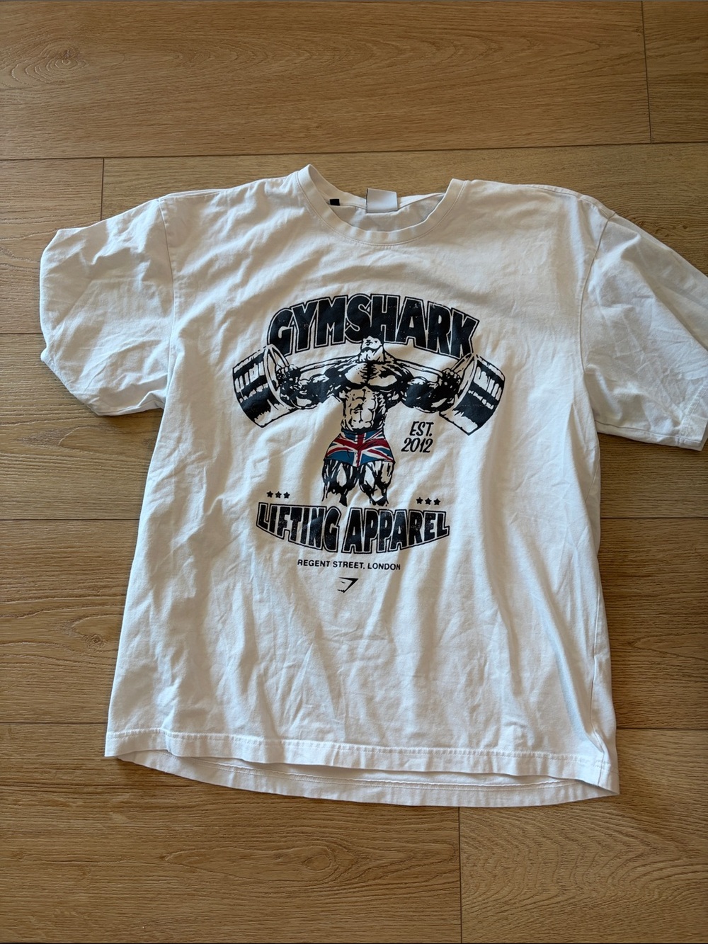Gymshark White Short-Sleeve Lifting Graphic Tee